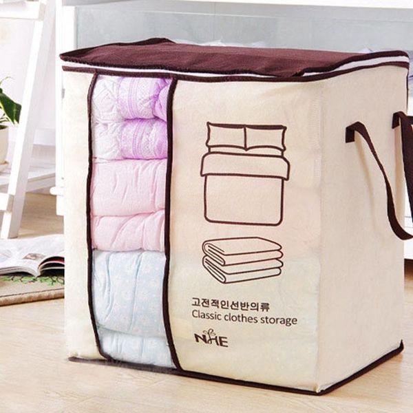 

hanging baskets 4pcs foldable storage bag organizers, waterproof anti-mold moisture proof clothes for blanket comforter bedding, close