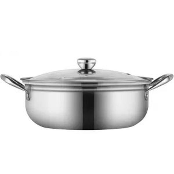 

pans stock pot 304 stainless steel induction cooker special shabu-shabu clear soup household pots frying pan non