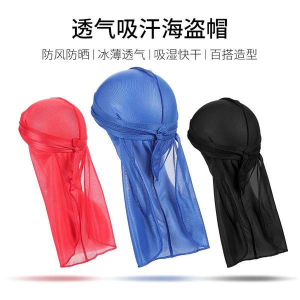 

beanies factory direct outdoor sports turban long tail pirate hat hip-hop toe cap sweat-absorbent breathable wig