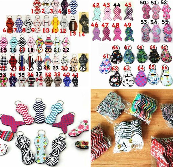 

66styles ins neoprene holder girls chapstick lipstick keychain for sale favors valentines gift durable 10pc one, Red;brown