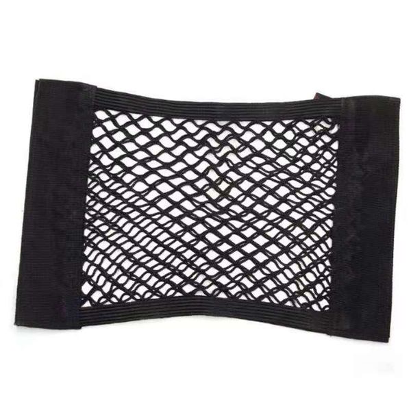 

car organizer styling back rear trunk seat elastic string net storage mesh bag luggage holder pocket stickers