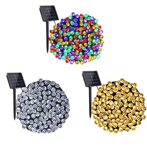 

5m 10m 12m 22m 32m 52m outdoor solar lamps led string light fairy holiday christmas party garlands solar garden waterproof light