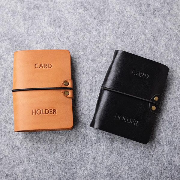 

card holders handmade fashion couple genuine leather business holder women men cowhide large capacity id, Brown;gray