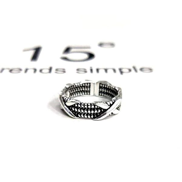 

cluster rings sole memory retro thai silver creative letter x literary 925 sterling female resizable opening sri352, Golden;silver