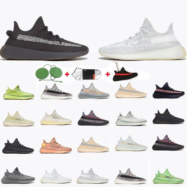 

V2 Top Quality Men Women Running Shoes Light Uv Stone Ash Pearl Black 3M Static Reflective Earth Mono lce Zebra Israfil Cinder Linen Mens Womens Sport Trainer Sneakers, Shoe lace