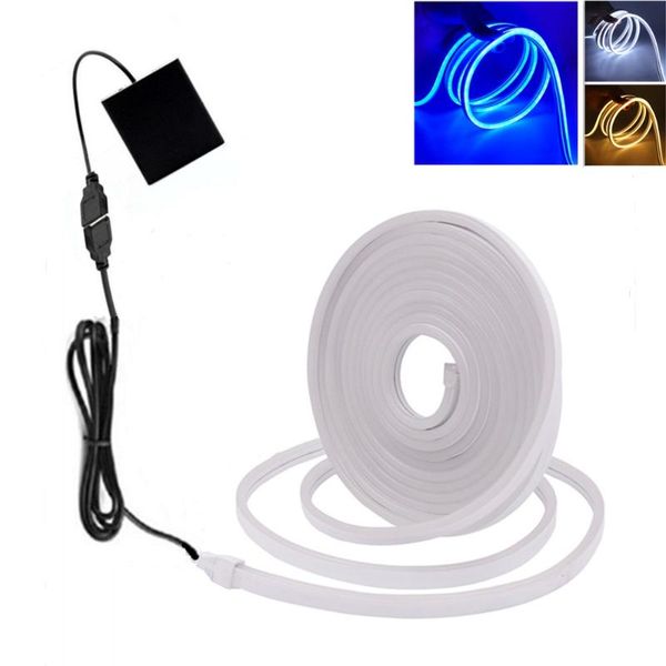 

strips usb battery led neon light strip sign 5v 120leds/m 6x12mm soft silicon waterproof flexible tape rope ribbon tv backlight lamps