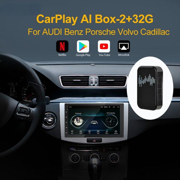 

car carplay wireless dongle for apple android tv mirrorlink android 9.0 for audi benz for-cadillac-vw ai box