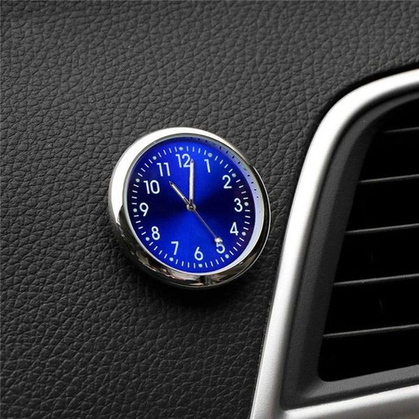 

wall clocks mini quartz pocket small luminous analog watch stick on clock for car air clip boat bike styling interior