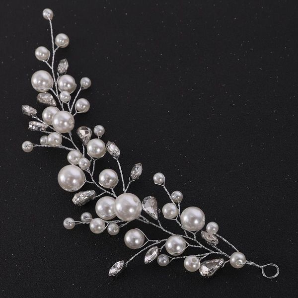 

headpieces fashion silver pearl korean bridal headband wedding accessories for bride women hair jewelry bridesmaid gift ornaments