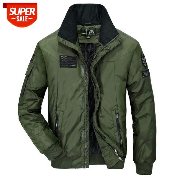 

Waterproof Military Bomber Jacket Men Cotton Stand Collar Casual Jacket hombre Air Force One Army Jackets Plus Size 3XL #IV9T, Black;brown