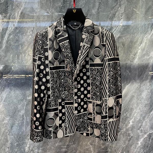 

men's jackets sa09186 fashion coats & 2021 runway luxury european design party style clothing, Black;brown