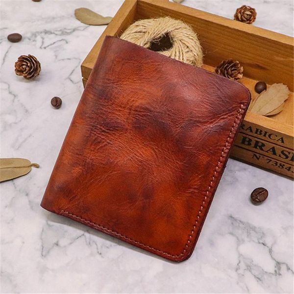 

wallets pndme vintage simple natural real leather men's thin small wallet daily luxury cowhide money and card holder women's coin, Red;black
