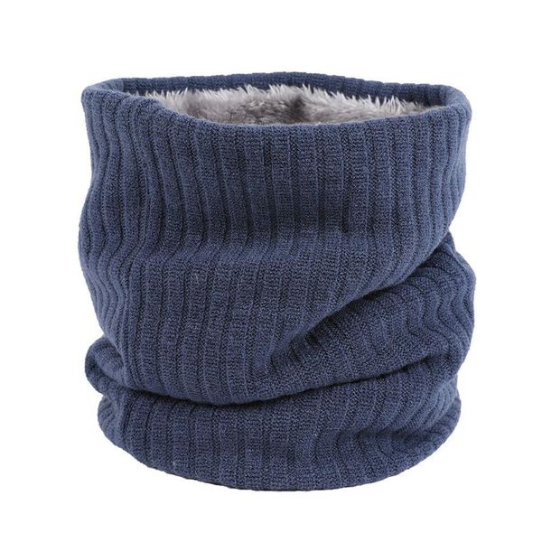 

scarves winter men women warm knitted ring thick elastic knit mufflers children neck warmer boys girl plush scarf collar, Blue;gray