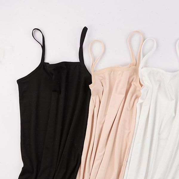 

2021 new womens plain sleeveless ladies stretch strappy camisole vest bottoming shirts nude black white lady tank vests