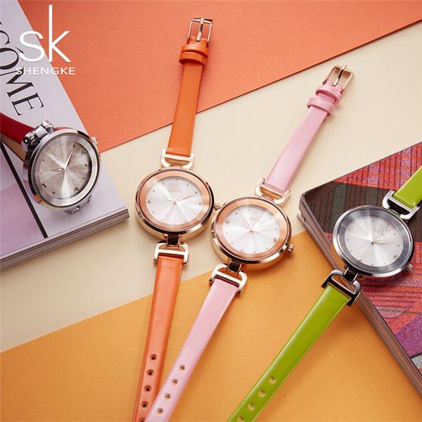 

wristwatches 2021 fashion casual ladies watch leather strap waterproof quartz simple student relogio feminino, Slivery;brown