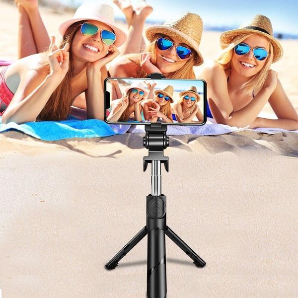 

selfie monopods wireless bluetooth stick foldable mini tripod expandable monopod with fill light shutter remote control for ios android