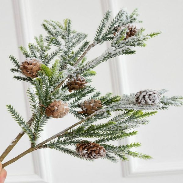 

2021christmas home decoration snowflake pine cone christmas wreath cut pendant door simulation artificial plant wall decoration