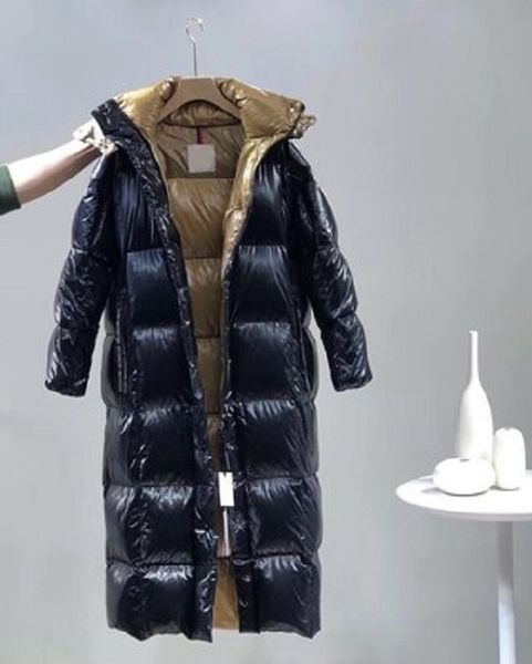 

2021 down jacket woman downs coat overcoat malina front buttons parkas womens fashion argyle coats women hooded collar solid cotton jackets, Black