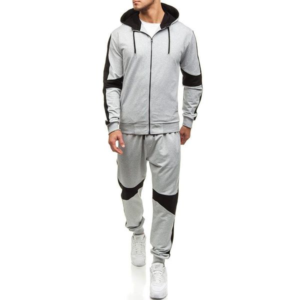

men's tracksuits 2021 harajuku sportswear spring and autumn fashion casual loose long-sleeved youth running xxxl, Gray