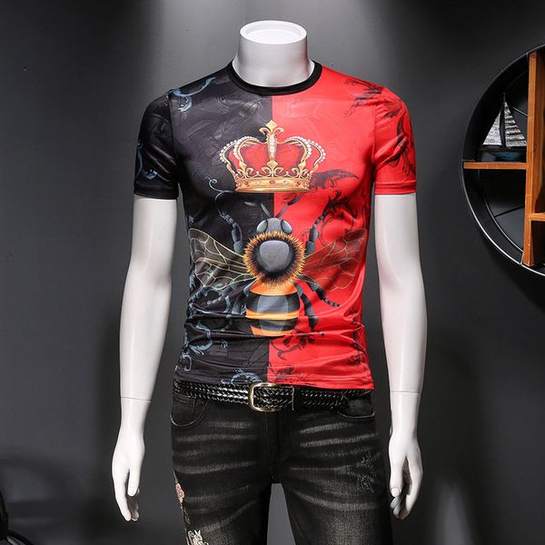 

2021 new spring bee men tshirt short sleeve social club outfits camisetas tee homme designer fashionable shirt men's t-shirt d9u8, White;black