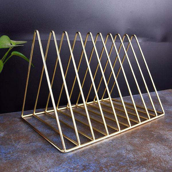 

hooks & rails nordic ins creative golden triangle bookshelf iron deskstudy desk file consolidation storage shelf