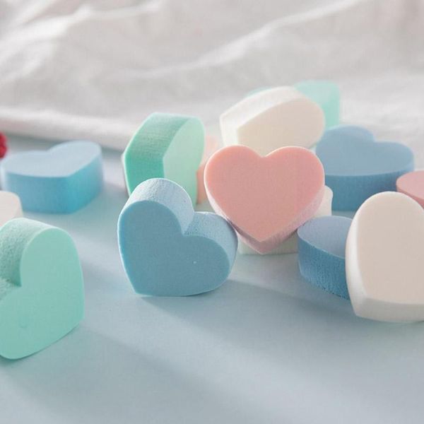 

sponges, applicators & cotton 4pcs shaped candy color soft face cleaning pad cosmetic sponge dry cleansing powder and makeup puff tools wet