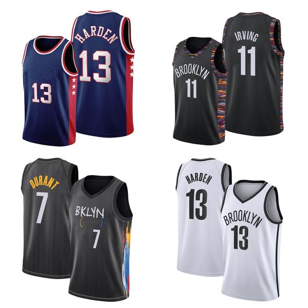 

james 13 harden men basketball jerseys kyrie 11 mens irving college kevin 7 durant outdoor jersey camisetas de baloncesto 2021 stock s xxl, Black;red