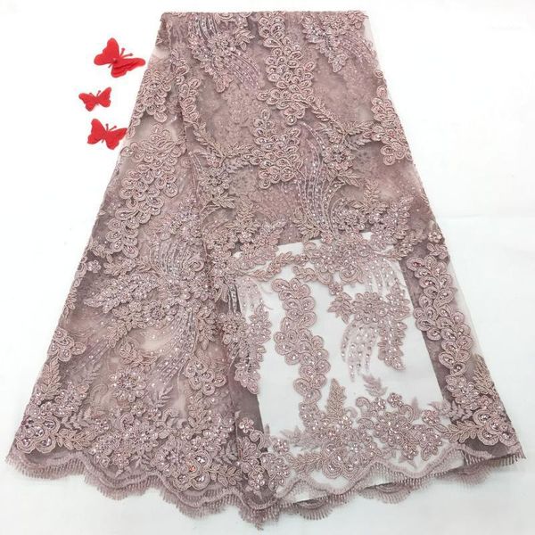 

ribbon arrival african dry sequin lace fabric french swiss voile with tassel nigerian embroidered bridal laces1, Pink;blue