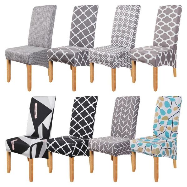 

elastic dining chair cover stretch slipcovers protector anti-dust home furniture decor 1/2/4/6pcs dining seat cover