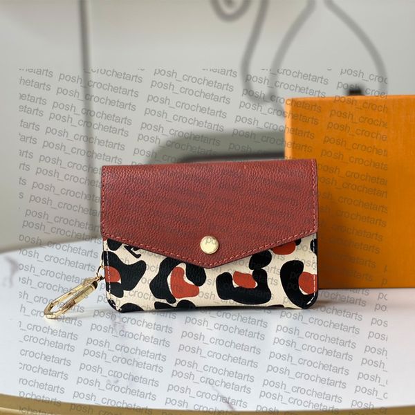 

wild animal print key pouch sold with box leopard prints keys wallets, Red;blue