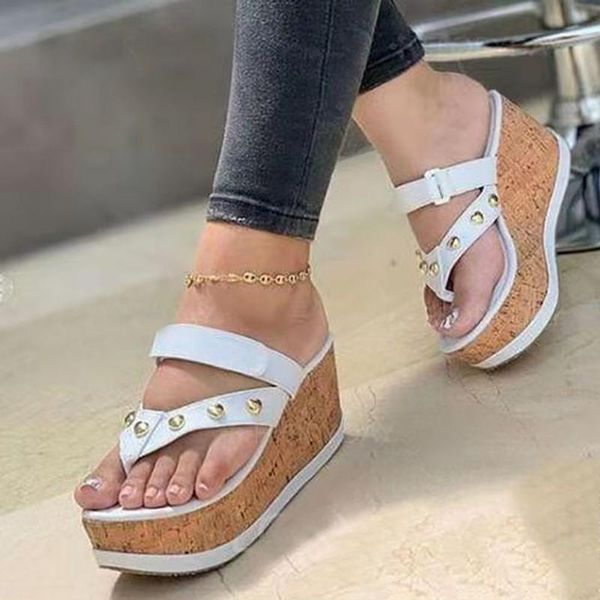 

dress shoes summer woman wedges slippers casual ladies fashion slip-on female sandals zapatos de sandalia, Black