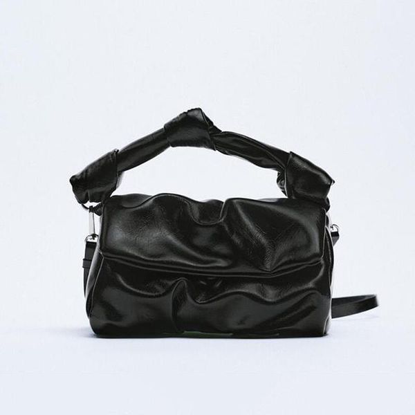 

evening bags folds design women's shoulder bag soft pu leather crossbody for women luxury totes handbags and purses