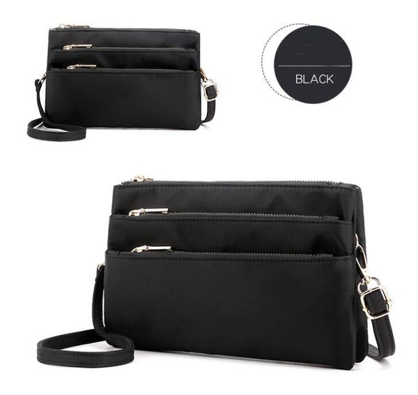 

dhl50pcs messenger bags women nylon waterproof multifunctional zipper sport wallets mix color