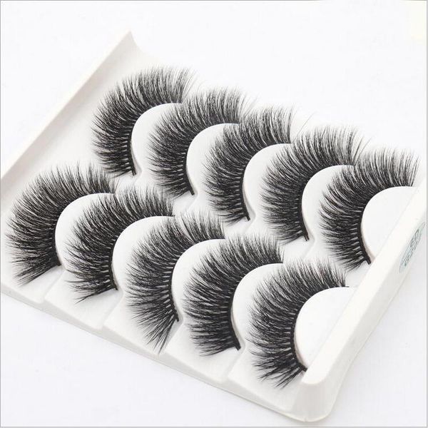 

false eyelashes mink natural long 6d lashes hand made full strip makeup eyelash