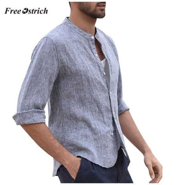

men's casual shirts mens fashion linen long sleeve comfortable style shirt de manga larga con estampado moda para hombre, White;black