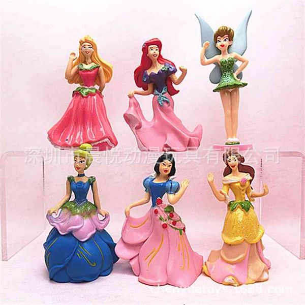 

6 flower fairy princess girl toys hand-made doll model cake micro landscape decoration gifts