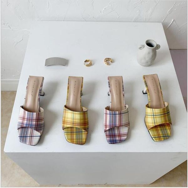 

slippers 2021 women's flip-flop check for summer, Black