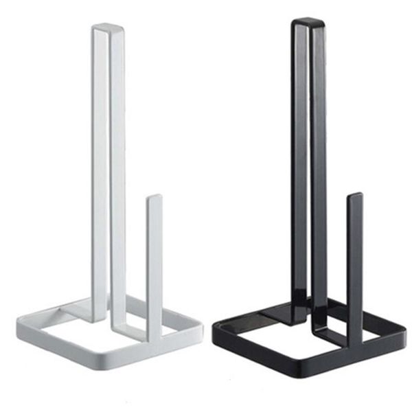 

toilet paper holders mental kitchen roll towel holder bathroom tissue stand black and white napkins rack home storage accessories