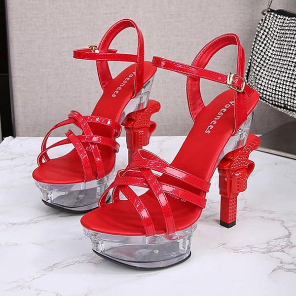 

sandals european and american large size 34-43 fashion high heel stiletto breathable bridesmaid catwalk shoes, Black