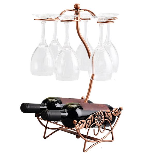 

2021 new yarn of iron sheet hollow-board rack support hanging glasses drinking stemware shelf bottle wine display glass c9gr