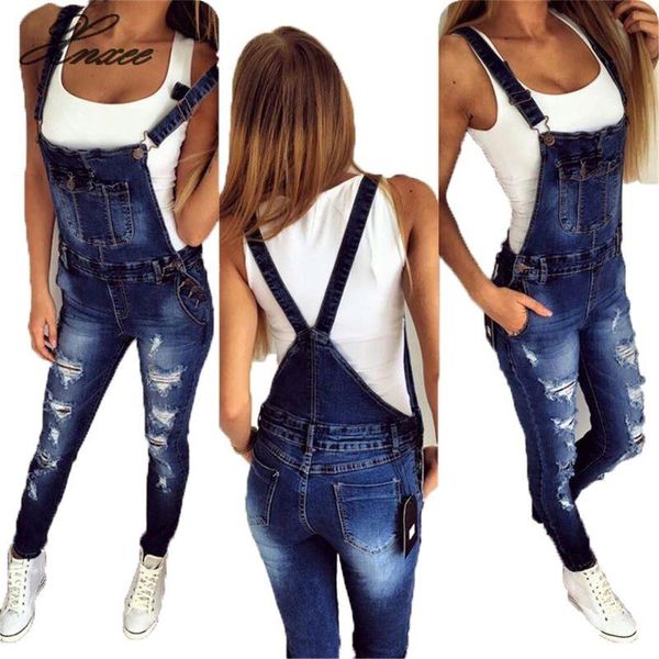 

women's jeans 2021 denim bib pants loose large size casual overalls jumpsuit, Blue