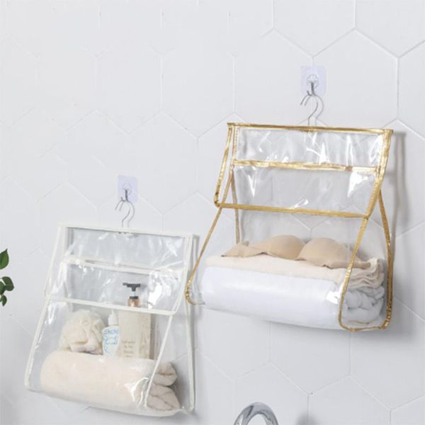 

storage bags bathroom accessories shower waterproof hanging clothes bag to the bedroom wall organizer