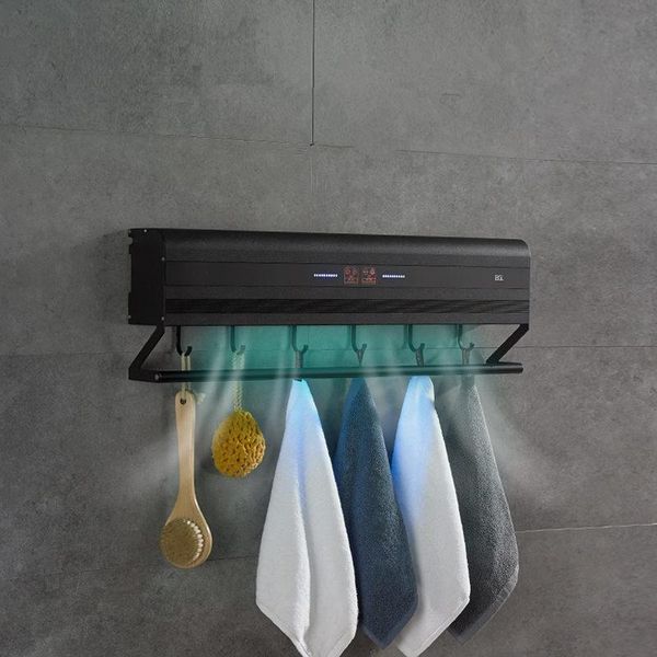 

towel racks bathroom rack intelligent electric heating holder sterilization drying function bath hardware shelf with hooks & bar