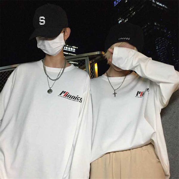 

men's t-shirts harajuku streetwear tshirt longo da luva das mulheres de moda feminina coreano camisetas fmeas estudante do qv2b, White;black