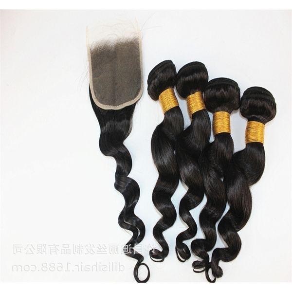 

brazilian spiral natural color human hair curtain lace accessories, Black
