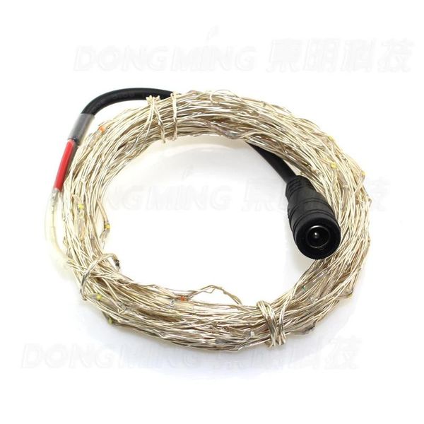 

strings dc12v 10m 100led with dc connector outdoor string lights decorating waterproof christmas silver wire