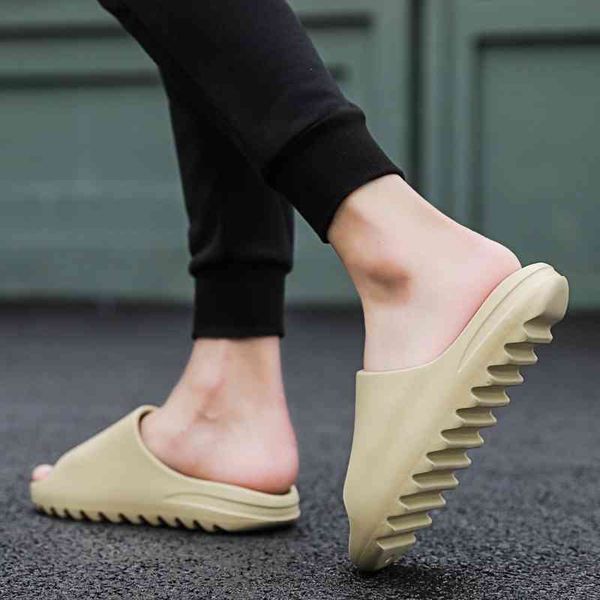 

official website 70% off outlet summer men slides lightweight cool beach slippers slide bone fish mouth flip flops women sandals soft sneake, Black