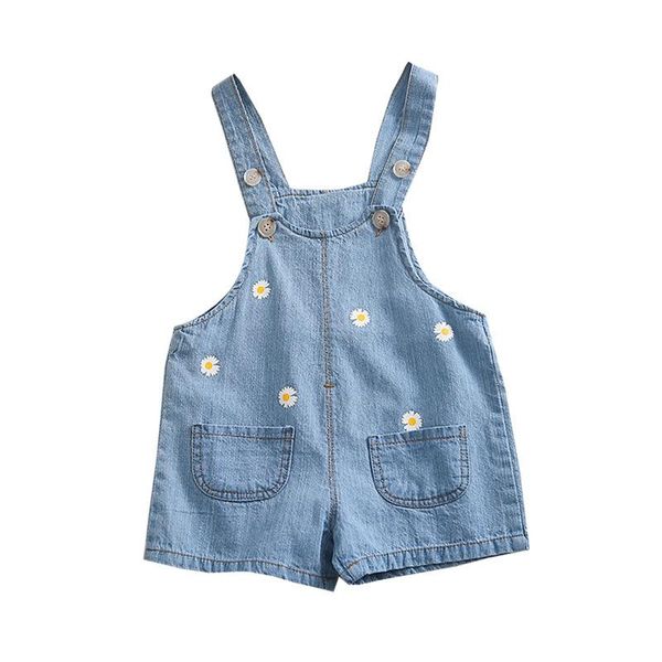 

fashion girl shorts overalls summer baby toddler girls jeans shorts printed jumpsuit qz094, Black
