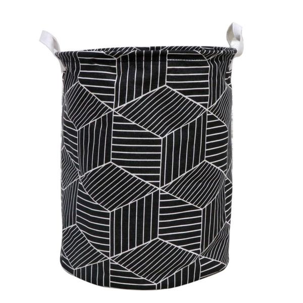 

1pc cloth art folding geometry dirty clothes toys storage bucket household storage basket dirty clothes laundry basket 35x40cm