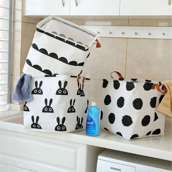 

storage baskets linen deskbox waterproof toy sundries basket cosmetic underware organizer office stationery